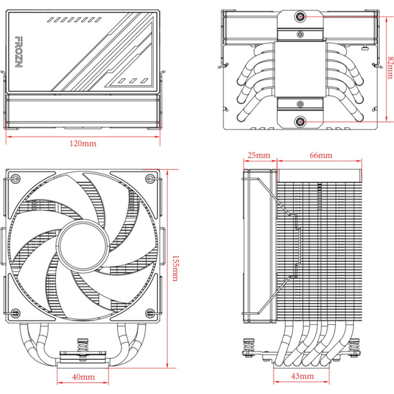 Кулер для процесора ID-Cooling Frozn A610 Black