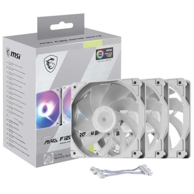 Кулер MSI MAG F120 ARGB WHITE-3RW