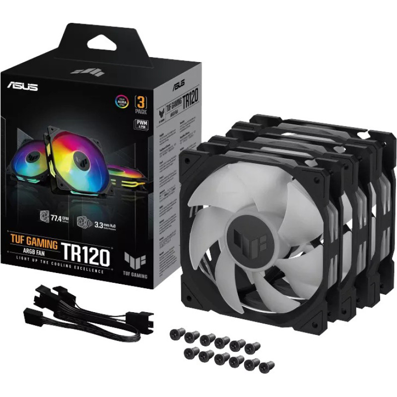 Asus Tuf Gaming TR120 Fan Argb Black 3in1 (90DA0090-B09020)