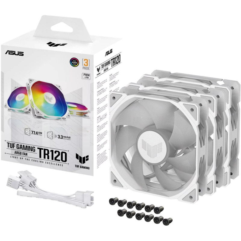 Asus Tuf Gaming TR120 Fan Argb White 3in1 (90DA0093-B09020)
