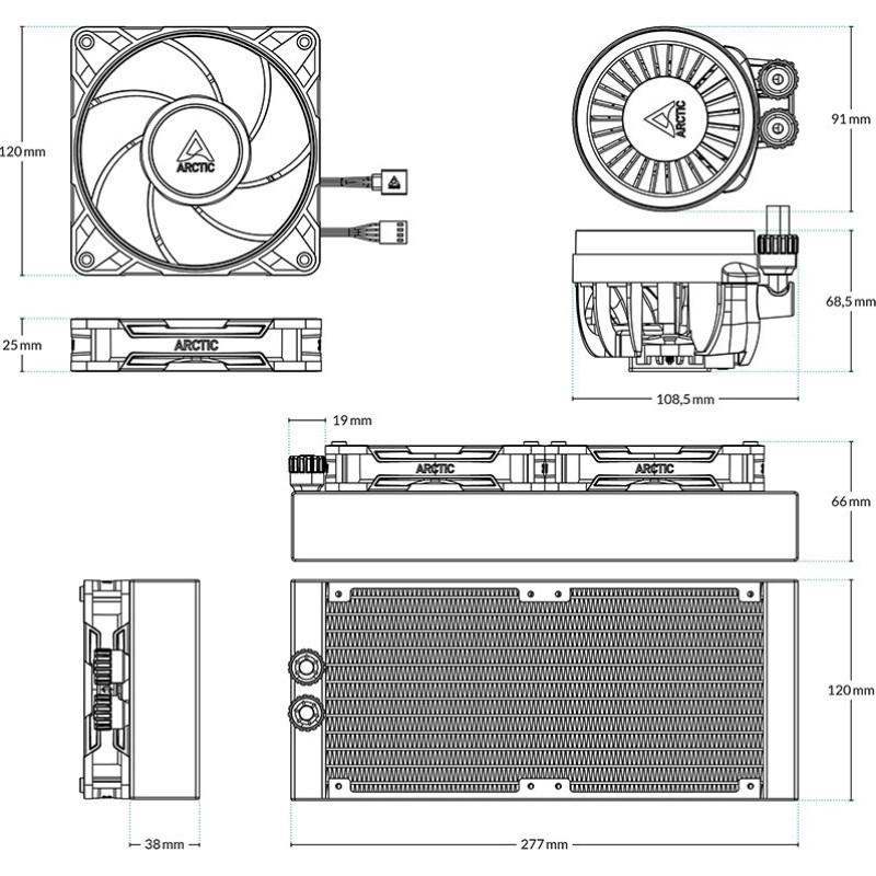 Система водяного охолодження Arctic Liquid Freezer III Pro 240 SI (ACFRE00163A)