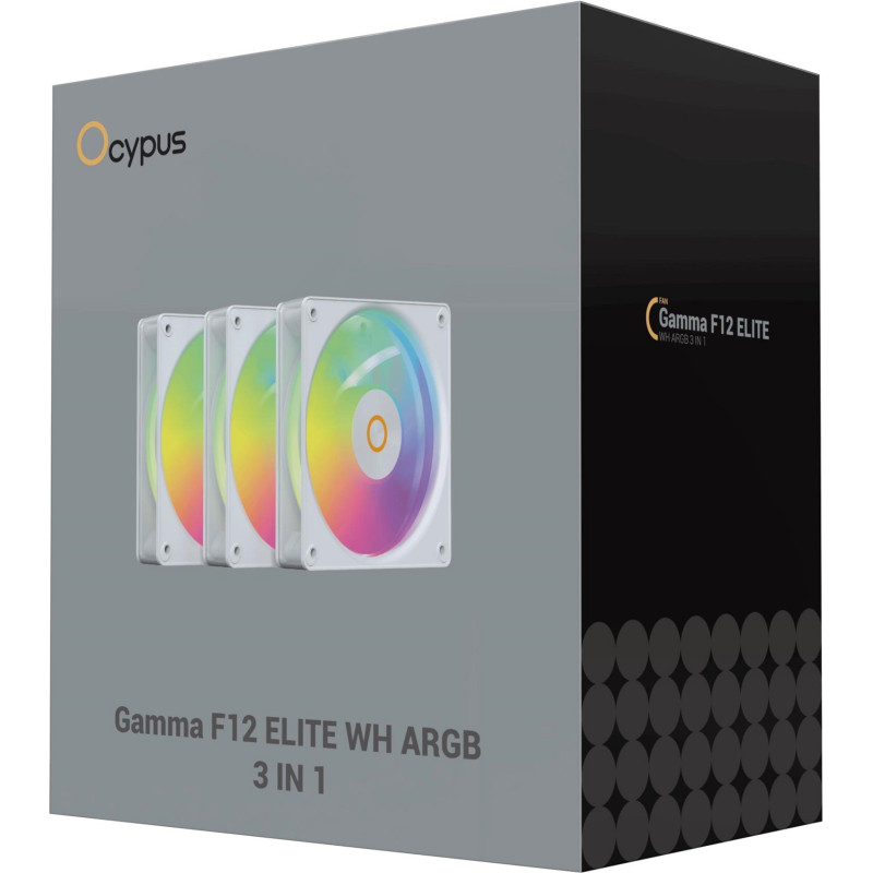 Кулер OCYPUS GAMMA F12 ELITE WH ARGB 3 IN 1 (GAMMA-F12-WH3AM00E-GL)