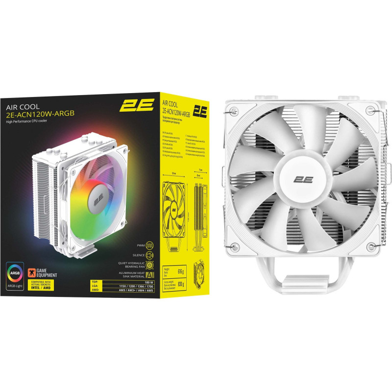 Kuler 2e Gaming Air Cool ACN120W ARGB (2E-ACN120W-ARGB)