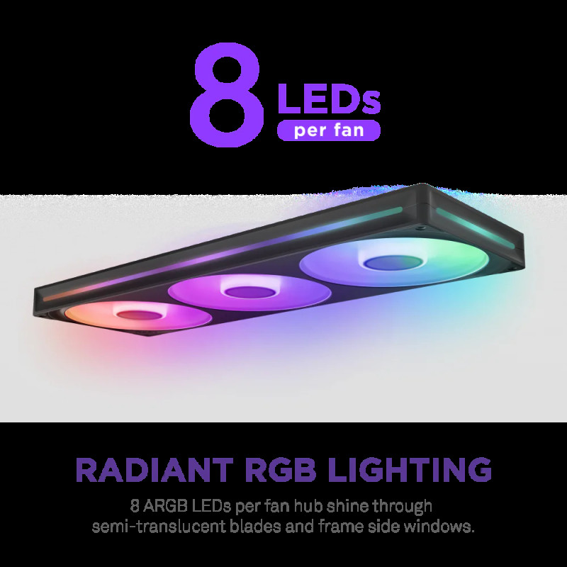 Кулер NZXT F420 RGB Core Fan Single Frame (RF-U42HF-B1) Black
