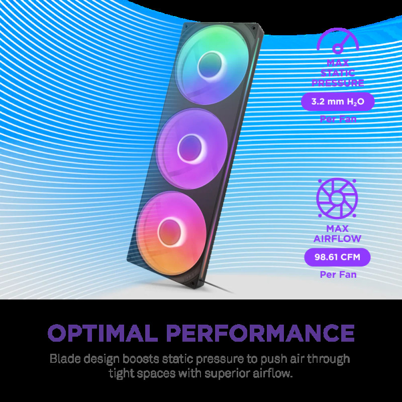 Кулер NZXT F420 RGB Core Fan Single Frame (RF-U42HF-B1) Black