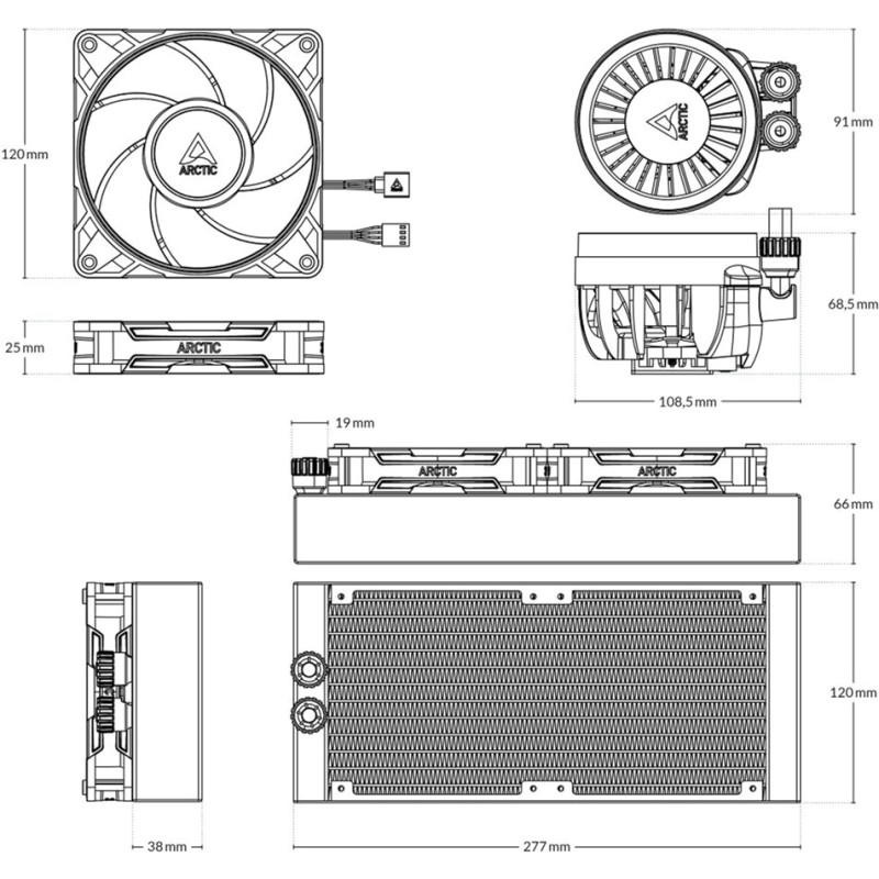 Система рідинного охолодження Arctic Liquid Freezer III Pro 240 (ACFRE00178A) Black