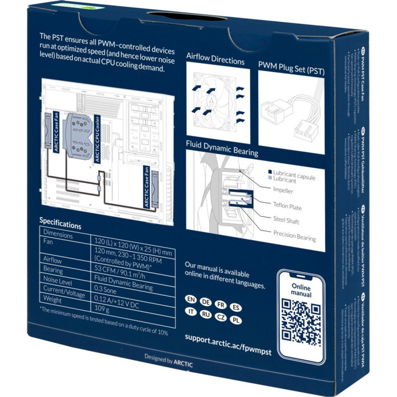 Кулер Arctic F12 PWM PST Black (ACFAN00200A)