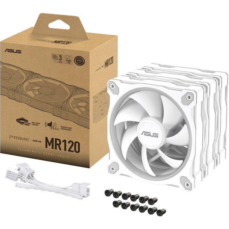 Кулер ASUS PRIME MR120 ARGB WHITE 3IN1 (90DA00I3-B09020)