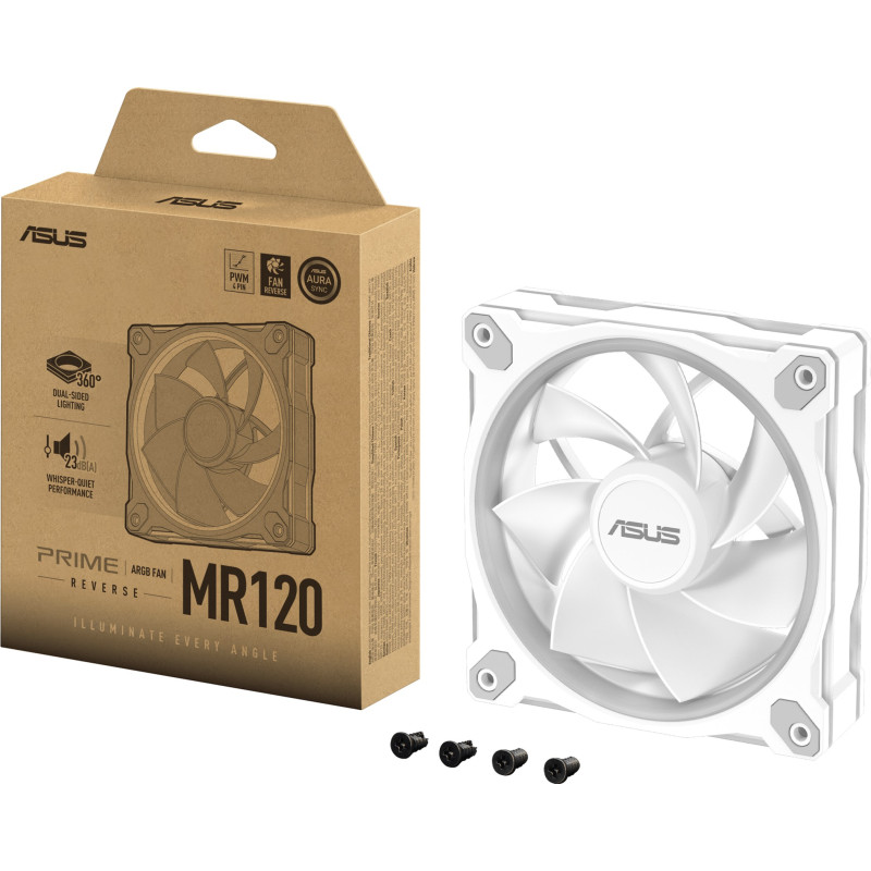 Кулер ASUS PRIME MR120 REVERSE ARGB WHITE (90DA00L3-B09000)