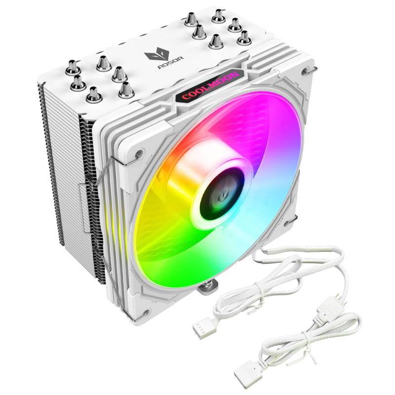 Кулер Coolmoon AS600 WHITE (AS600 WHITE)