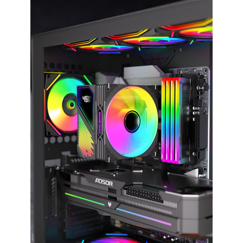 Кулер Coolmoon GT600 BLACK (GT600 BLACK)