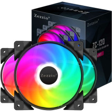 Кулер до корпусу Zezzio ZC-120 Colorful 3in1