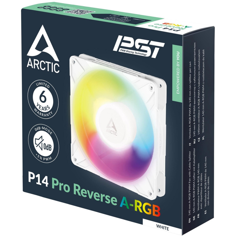 Кулер ARCTIC P14 PRO REVERSE ARGB 3P WHT ACFAN00328A