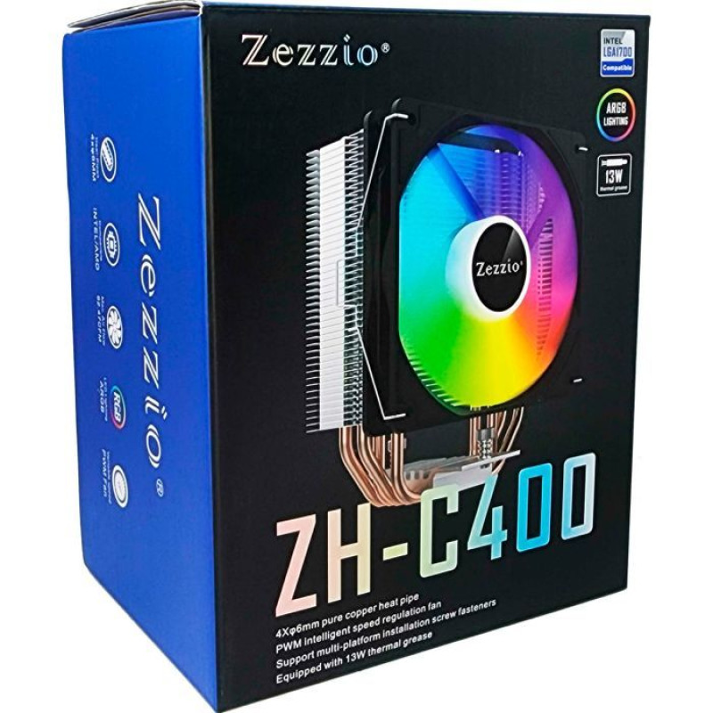Кулер Zezzio ZH-C400 V2 ARGB/SRGB Ultra Fan