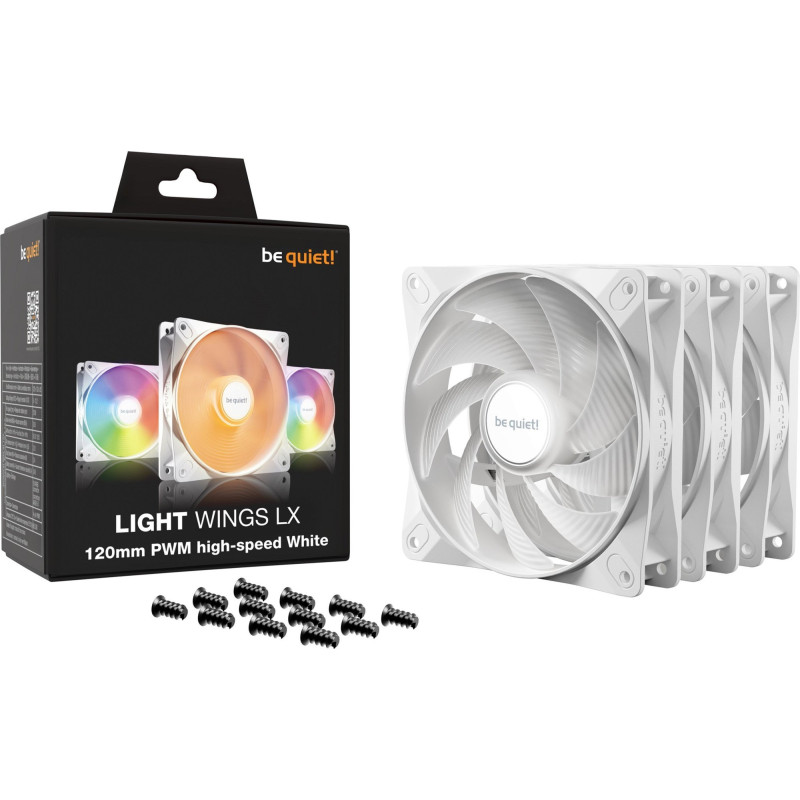 Кулер be quiet! Light Wings LX 120mm PWM High-Speed 3-Pack White (BL125)