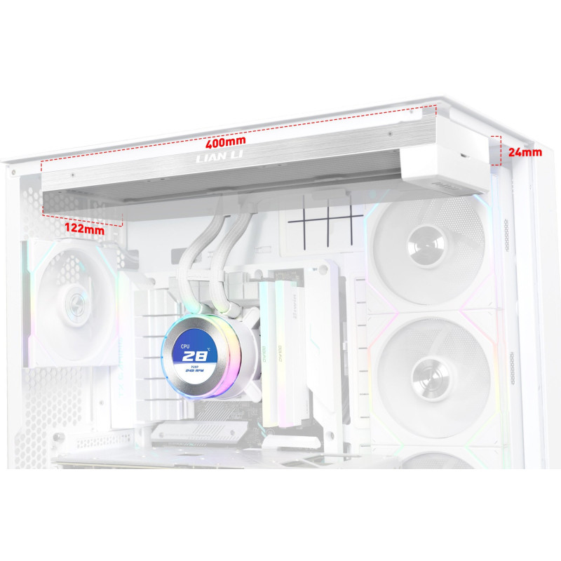 Система рідинного охолодження Lian Li HydroShift II LCD-C 360 Fanless White (G89.GHS2LCD36W.00)