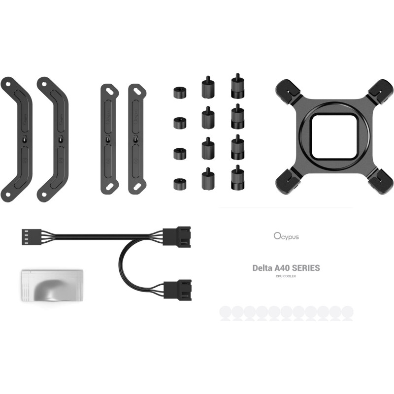 Кулер OCYPUS DELTA A40 ELITE BK DUAL FAN (DELTA-A40-BK2NNWN00X-GL)