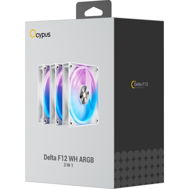 Кулер OCYPUS DELTA F12 ARGB 3 IN 1 WH (DELTA-F12-WH3AM00X-GL) 