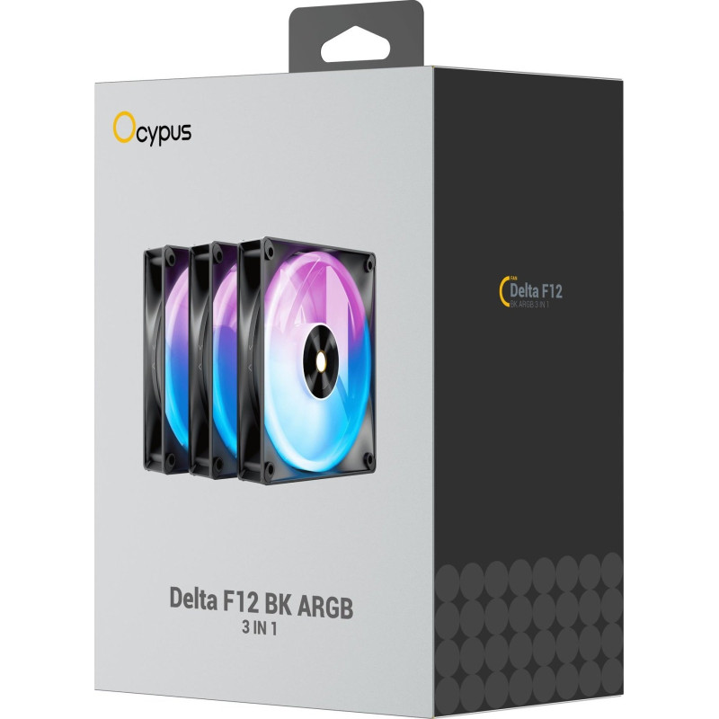 Кулер OCYPUS DELTA F12 ARGB 3 IN 1 BK (DELTA-F12-BK3AM00X-GL) 