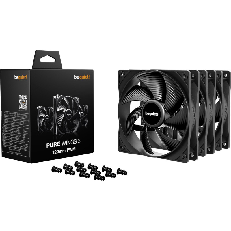 Кулер be quiet! Pure Wings 3 120mm PWM 3-Pack Black (BL141)
