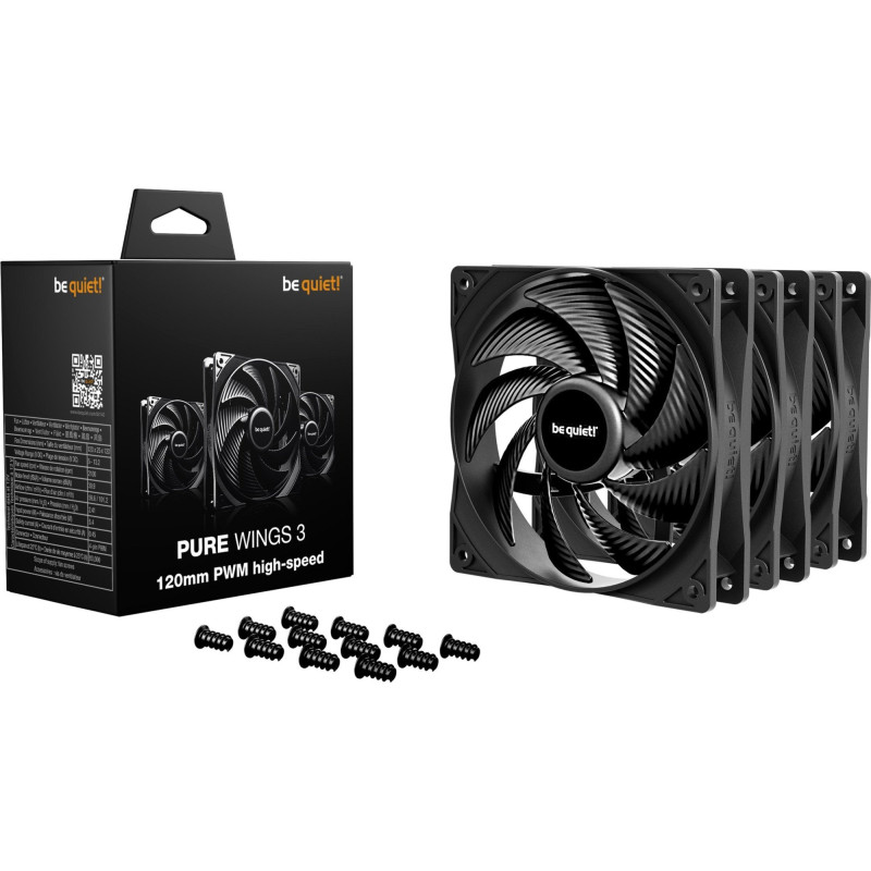 Кулер be quiet! Pure Wings 3 120mm PWM High-Speed 3-Pack Black (BL140)
