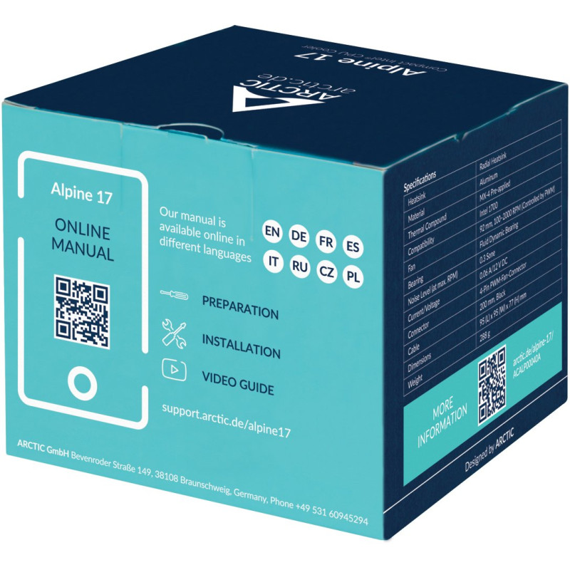 Кулер Arctic Alpine 17 (ACALP00040A)