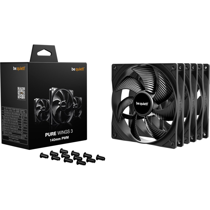 Кулер be quiet! Pure Wings 3 140mm PWM 3-Pack Black (BL139)