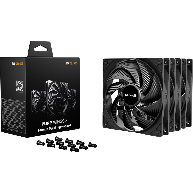 Кулер be quiet! Pure Wings 3 140mm PWM High-Speed 3-Pack Black (BL138)