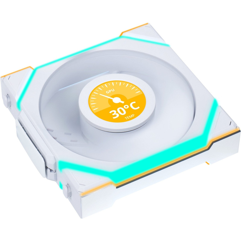 Кулер для корпусу Lian Li Uni Fan SL Wireless LCD Reverse 120-1 White (G99.12RSLLCD1W1W.0)