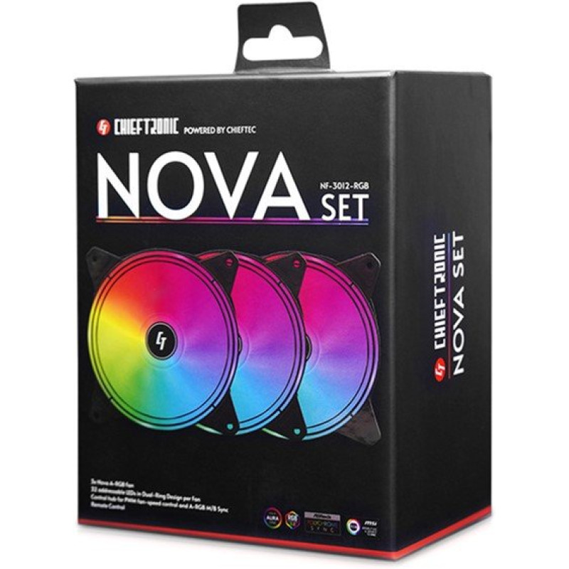 Кулер до корпусу Chieftec Nova (NF-3012-RGB)
