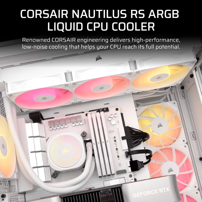 Система водяного охолодження Corsair NAUTILUS 360 RS ARGB (CW-9060095-WW) White