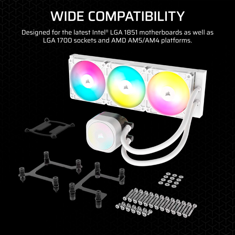Система водяного охолодження Corsair NAUTILUS 360 RS ARGB (CW-9060095-WW) White