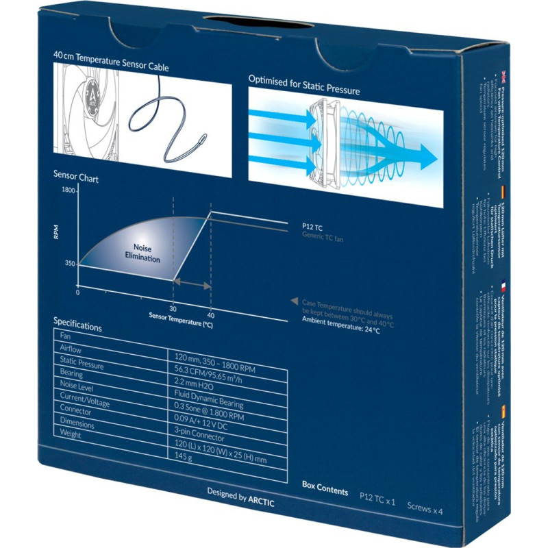 Кулер Arctic P12 TC Black (ACFAN00176A)