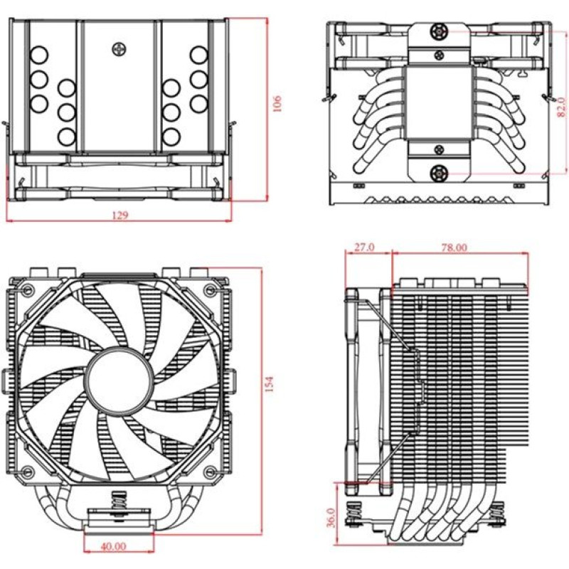 Кулер для процесора ID-Cooling SE-226-XT Black