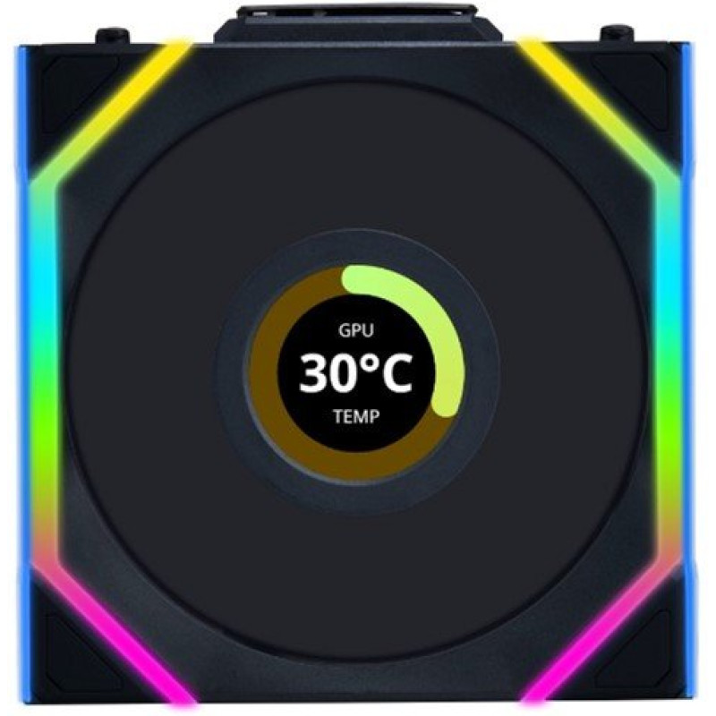 Кулер Lian Li Uni Fan SL Wireless LCD 120-3 Reverse Black (G99.12RSLLCD1W3B.00)
