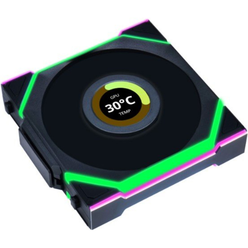 Кулер Lian Li Uni Fan SL Wireless LCD 120-3 Reverse Black (G99.12RSLLCD1W3B.00)