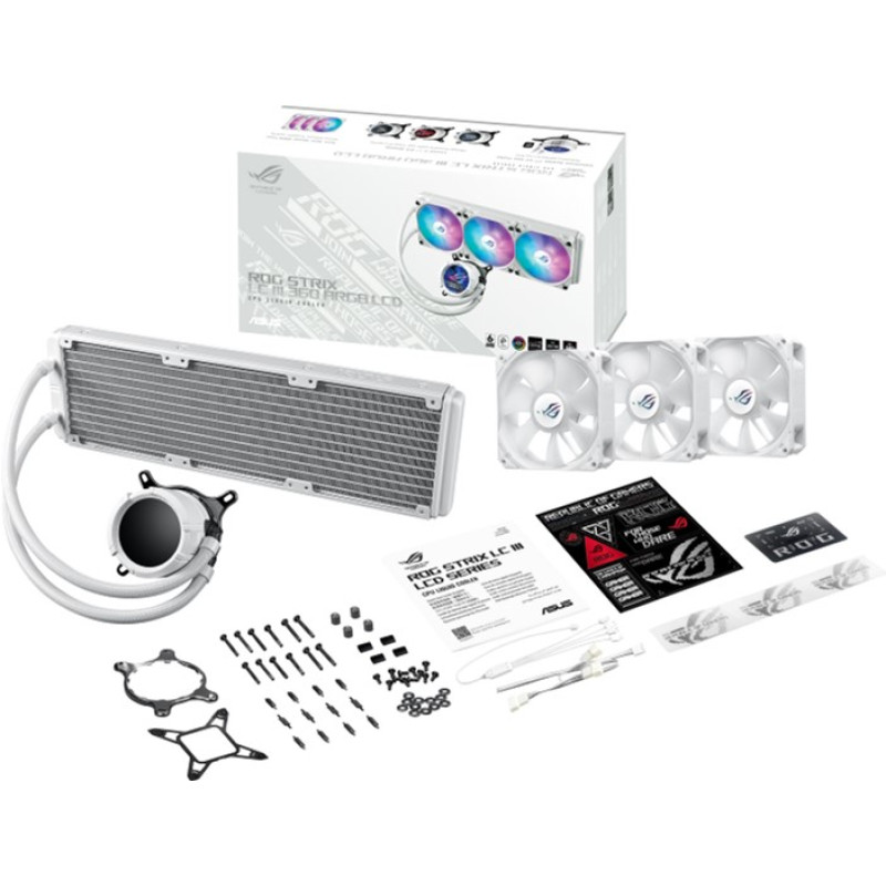 Система охолодження рідини Asus ROG Strix LC III 360 ARGB LCD White (90RC00W2-M0UAY0)