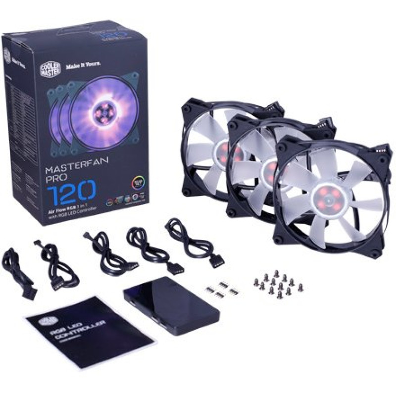  Кулер CoolerMaster MASTERFAN PRO 120 Air Flow RGB (MFY-F2DC-113PC-R1)