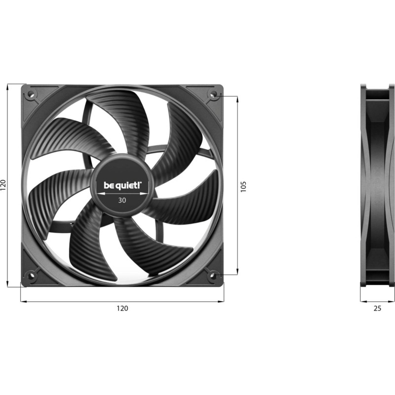 Кулер be quiet! Pure Wings 3 120mm PWM Black (BL105)
