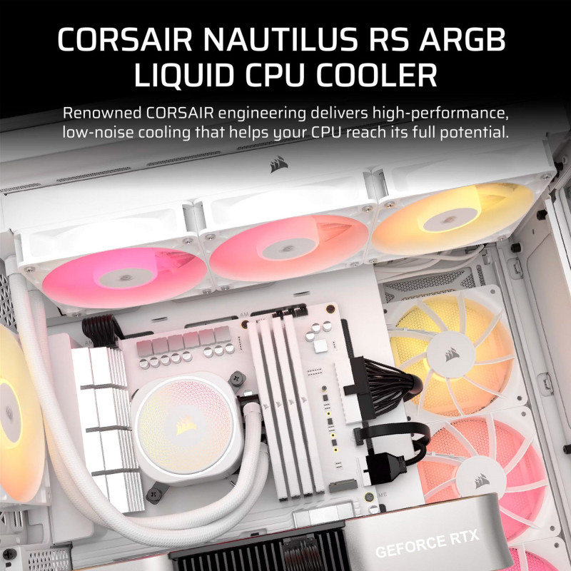 Система водяного охолодження Corsair Nautilus 240 RS ARGB White (CW-9060094-WW)