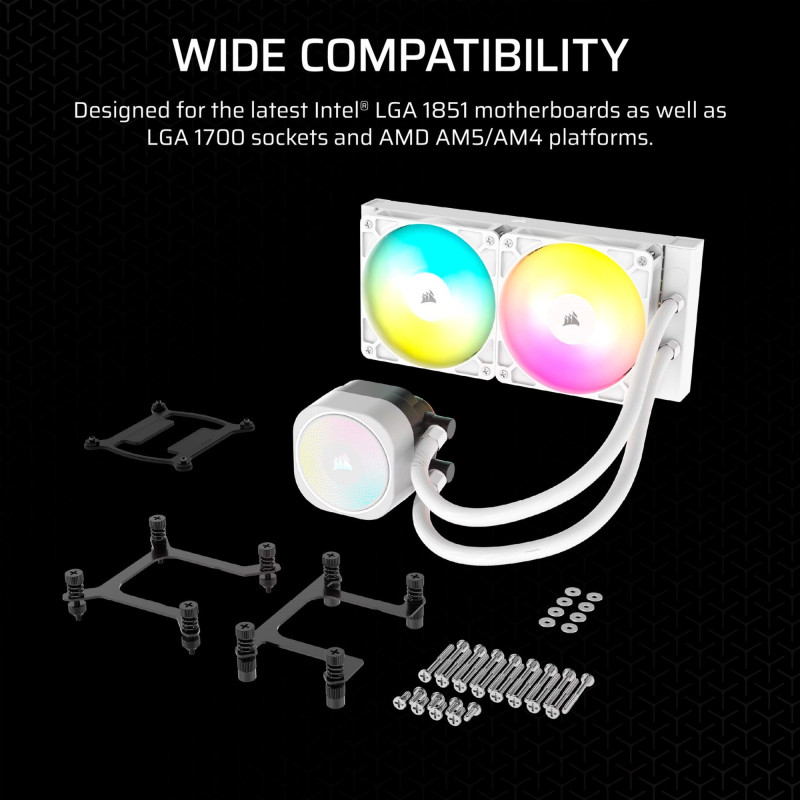 Система водяного охолодження Corsair Nautilus 240 RS ARGB White (CW-9060094-WW)