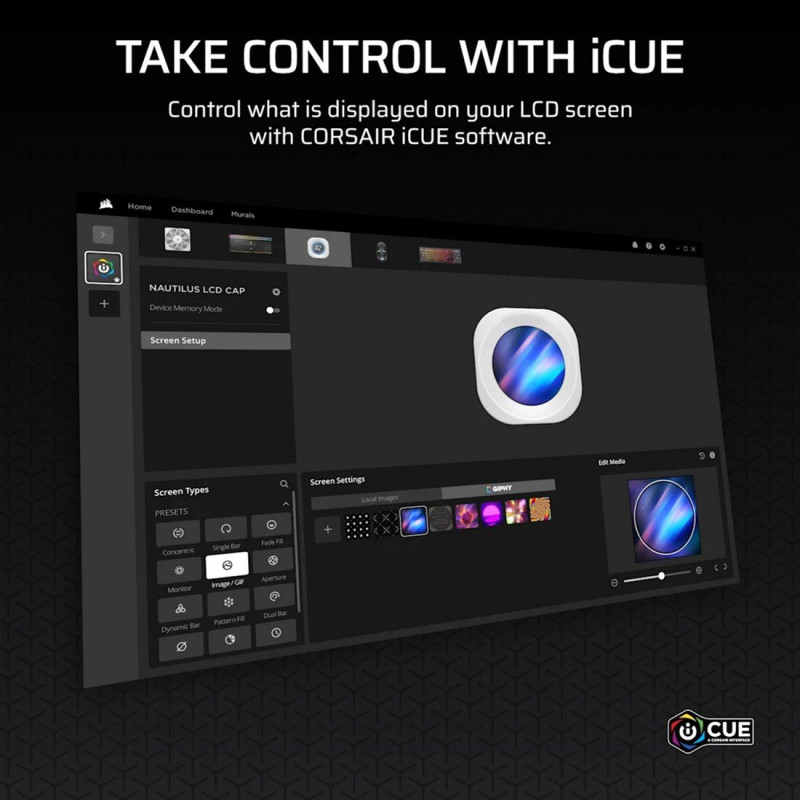 Система водяного охолодження Corsair Nautilus 240 RS LCD White (CW-9061032-WW)