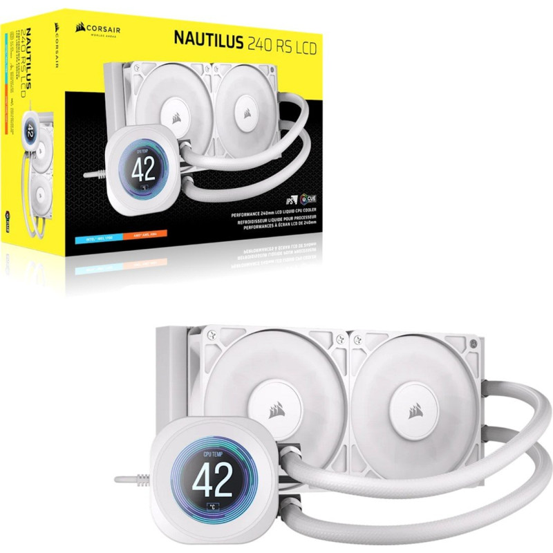 Система водяного охолодження Corsair Nautilus 240 RS LCD White (CW-9061032-WW)