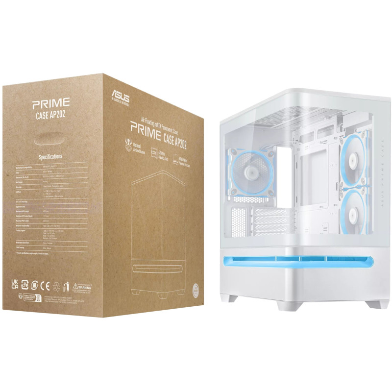 Корпус ASUS PRIME AP202 TG ARGB WHITE (90DC00P3-B19000)