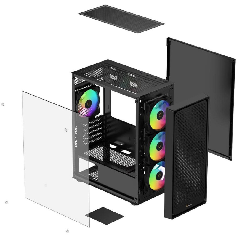 Корпус OCYPUS GAMMA C50 BK ARGB (GAMMA-C50-BKG400XX-GL)