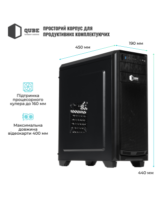 Корпус QUBE QBR09 Black (QBR09_WRNU3)