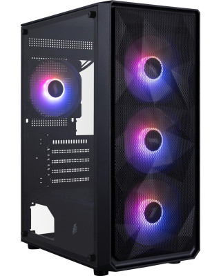 Корпус 1stPlayer FD3-M-BK-4F7 Black