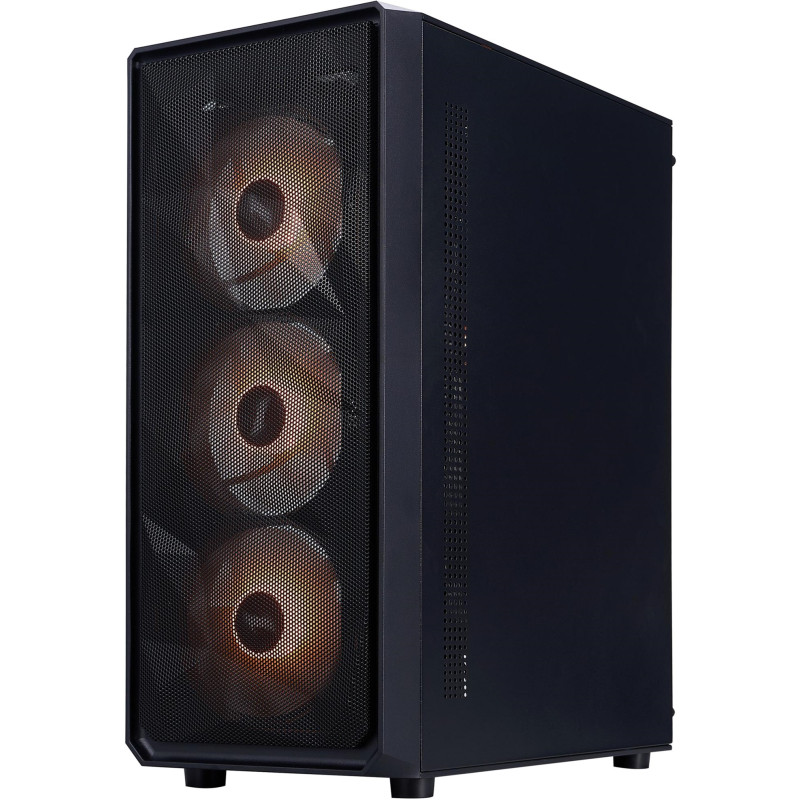 Корпус 1stPlayer FD3-M-BK-4F7 Black