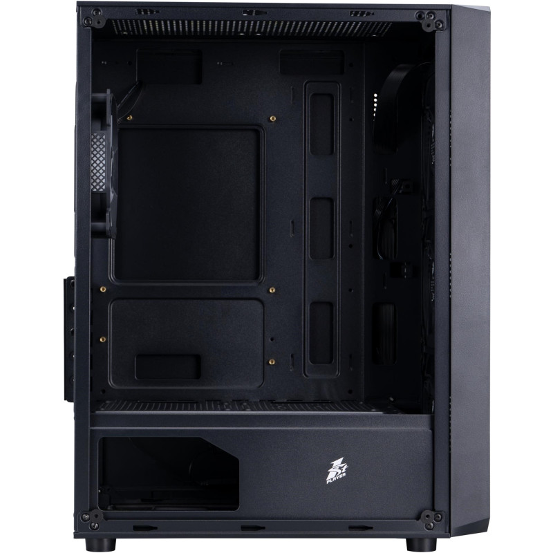 Корпус 1stPlayer FD3-M-BK-4F7 Black