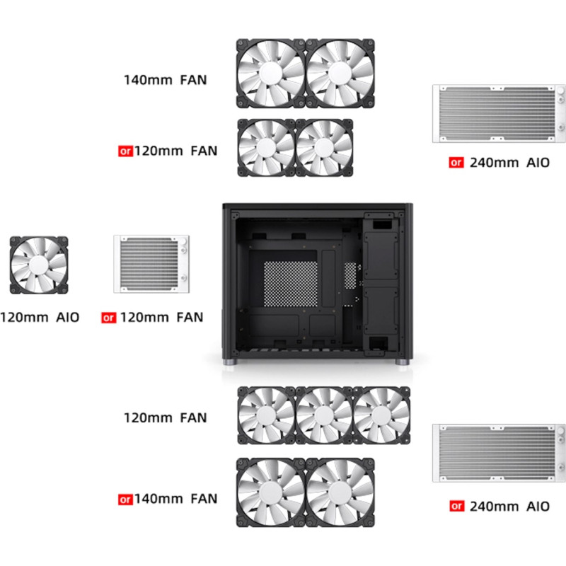Корпус JONSBO D30 Aluminum Black